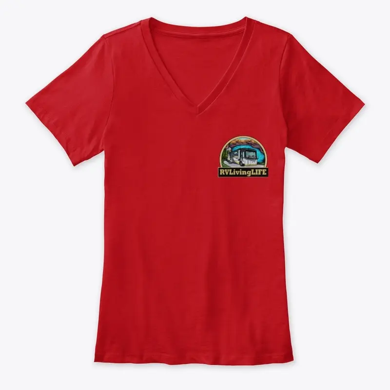 Women's Premium V-Neck Double Logo